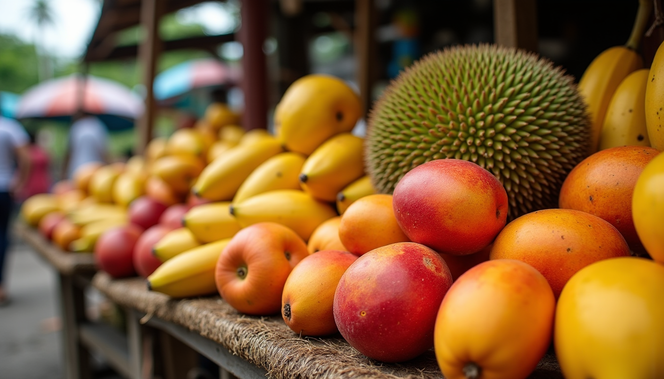Illustration : les fruits tropicaux frais comme la mangue, le — impossible de générer un titre pertinent sans information sur le contenu