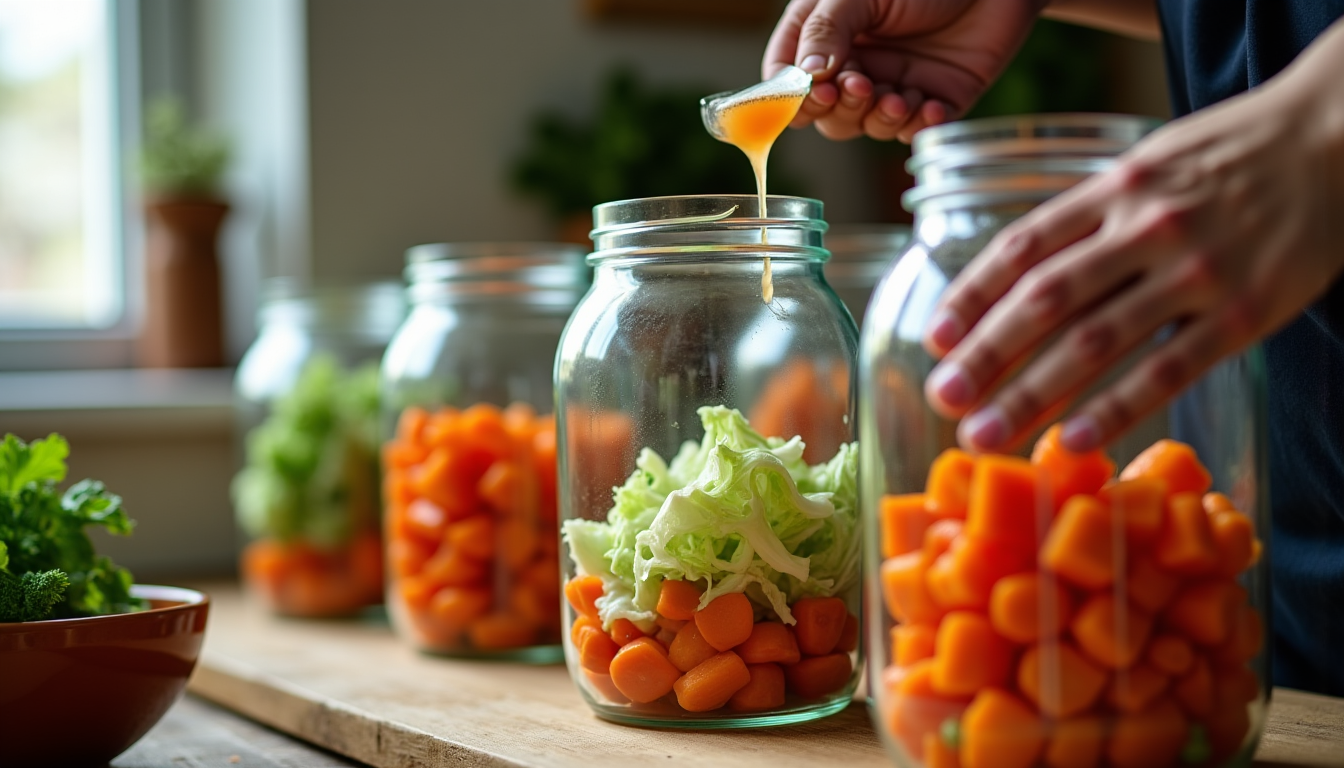 Illustration : une saumure bien dosée assure la réussite de — fermenter ses légumes : méthode complète en 8 étapes avec bocaux et saumure