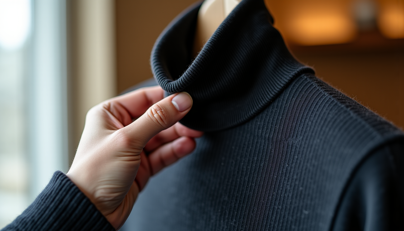 Reconnaître un col roulé de qualité : maille, finitions et tenue Illustration : coutures irritantes. les étiquettes sont discrètes et bien — reconnaître un col roulé de qualité : maille, finitions et tenue