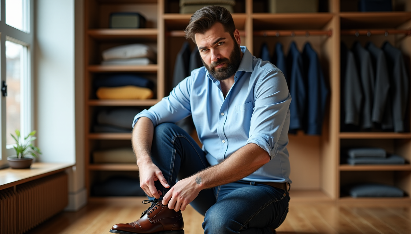 Constituer sa garde-robe homme grande taille : méthode en 7 étapes Illustration : le dessus de la chaussure pour ne pas — constituer sa garde-robe homme grande taille : méthode en 7 étapes