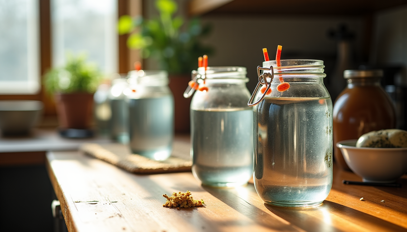 choisir ses bocaux de fermentation : joint hermétique, airlock et matériaux — si le joint hermétique empêche l'air d'entrer, l'airlock,