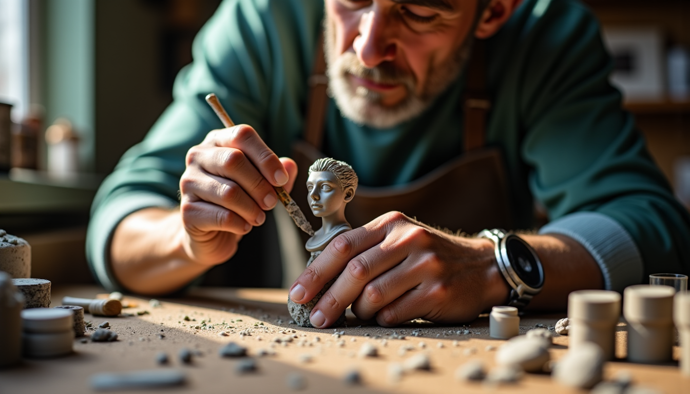 Illustration : si les qualités personnelles sont fondamentales, la sculpture — sculpture miniature : profils adaptés et prérequis techniques réels