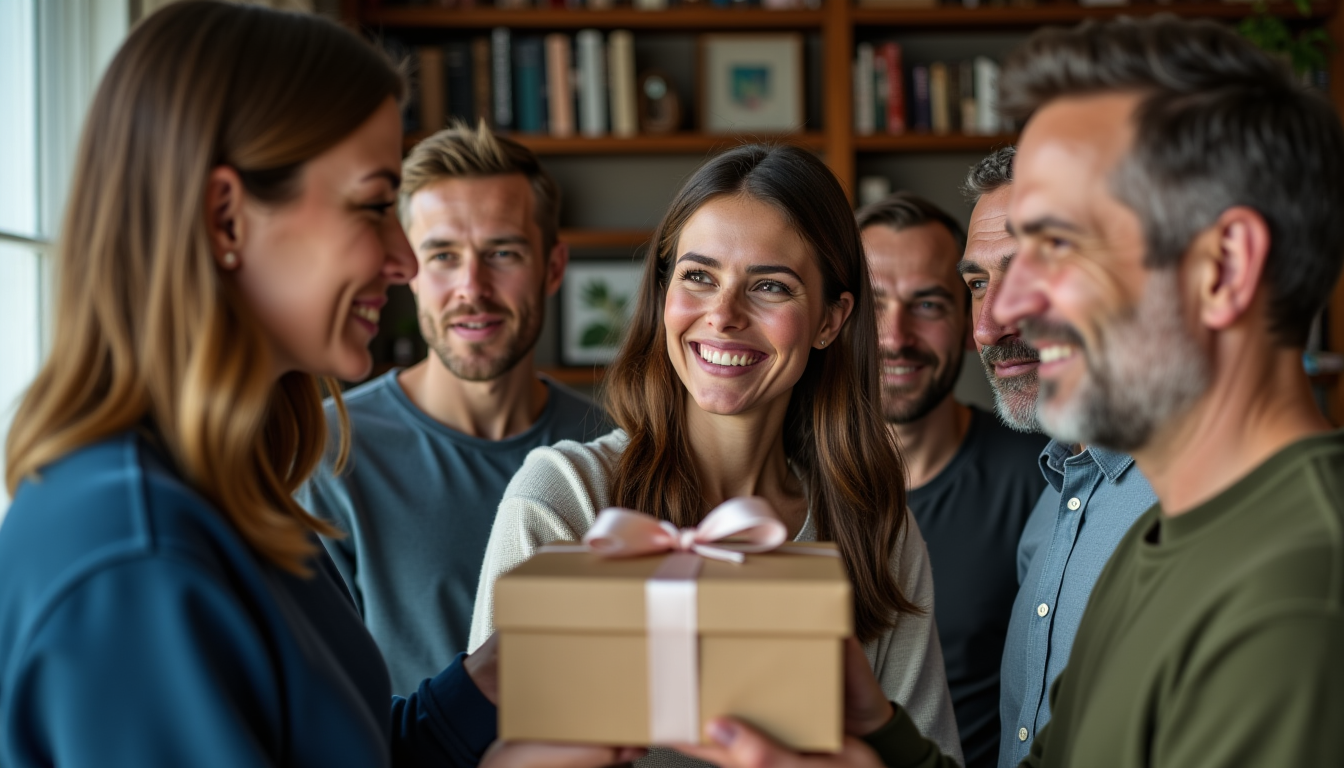 Illustration : uent le passage d'une étape importante et restent — à qui offrir un cadeau personnalisé : profils et occasions adaptés