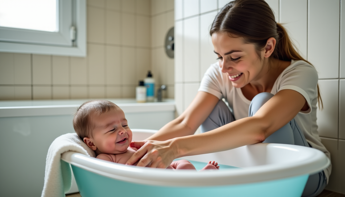 Illustration : ez pas à vous asseoir à côté de — bain du nouveau-né : les erreurs à éviter pour sa sécurité