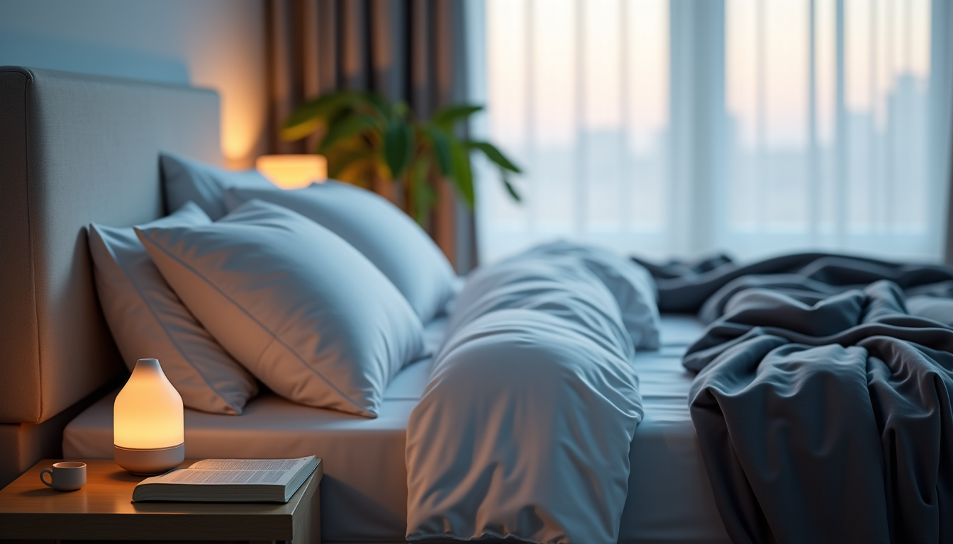 Illustration : désordre pour créer une atmosphère apaisante. l'impact du — 7 habitudes simples pour retrouver un sommeil réparateur