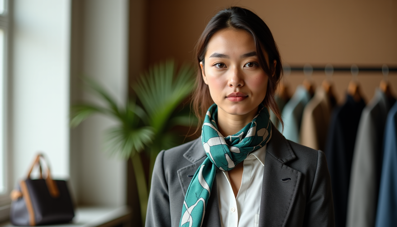 Illustration : c'est la base. pliez le foulard en triangle, — nos conseils de mode pour associer un foulard pour hommes et femmes à votre tenue