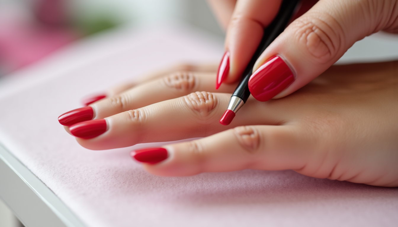 Illustration : l'application du vernis est l'apogée de la manucure — déroulé complet d'une séance manucure professionnelle
