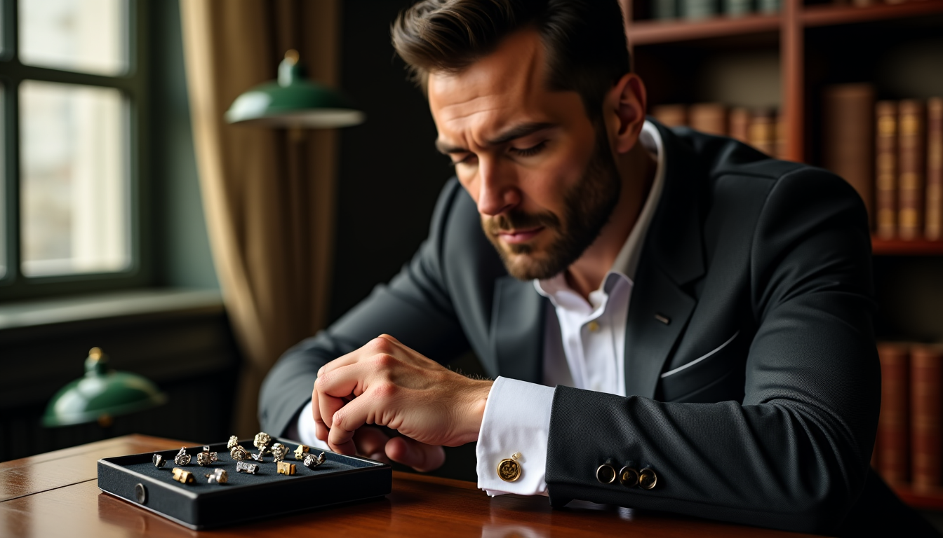 Illustration : au-delà de la matière et du style intrinsèque — choisir ses boutons de manchette : matière, style et 4 critères essentiels