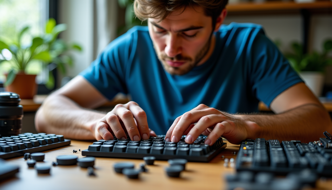 Illustration : compatible avec tous les pcb, installation simple vibrations — assembler son clavier mécanique compact avec claviercompact.com : méthode en 6 étapes