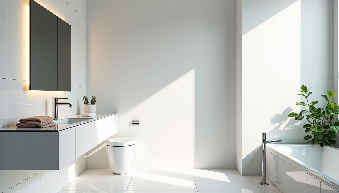 Illustration : l'erreur classique consiste à installer uniquement un plafonnier — 8 erreurs qui compliquent l’aménagement d’une salle de bains