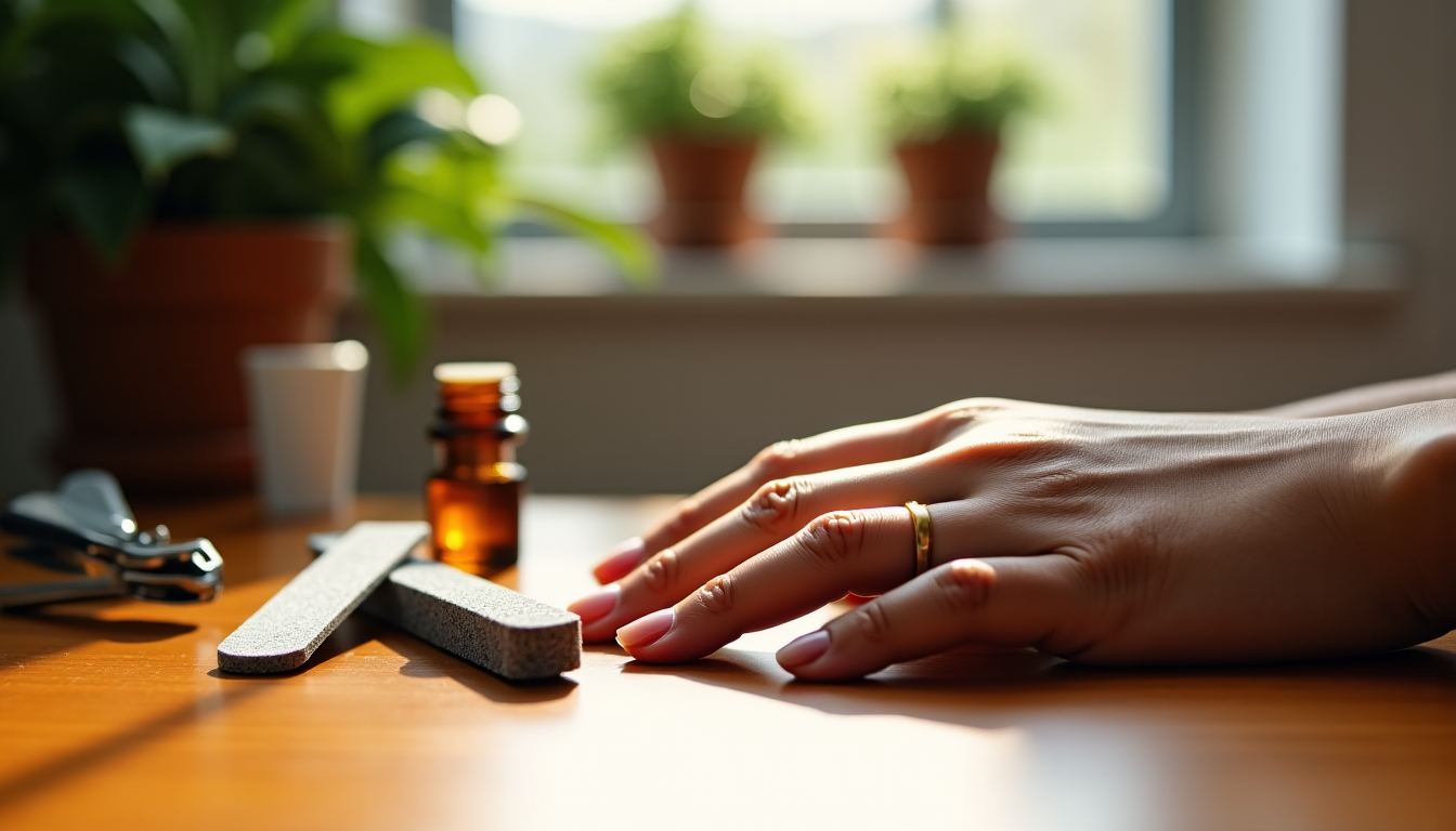 Illustration : examinez attentivement chaque ongle avant de commencer. repérez — préparer sa séance de coupe : accessoires et gestes à prévoir avant d'utiliser le coupe-ongles