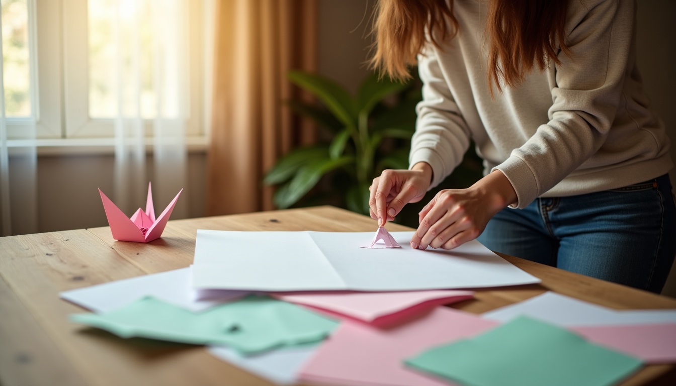 Illustration : la taille de la feuille influence également la — pliage plat ou origami en volume : quelle approche pour débuter