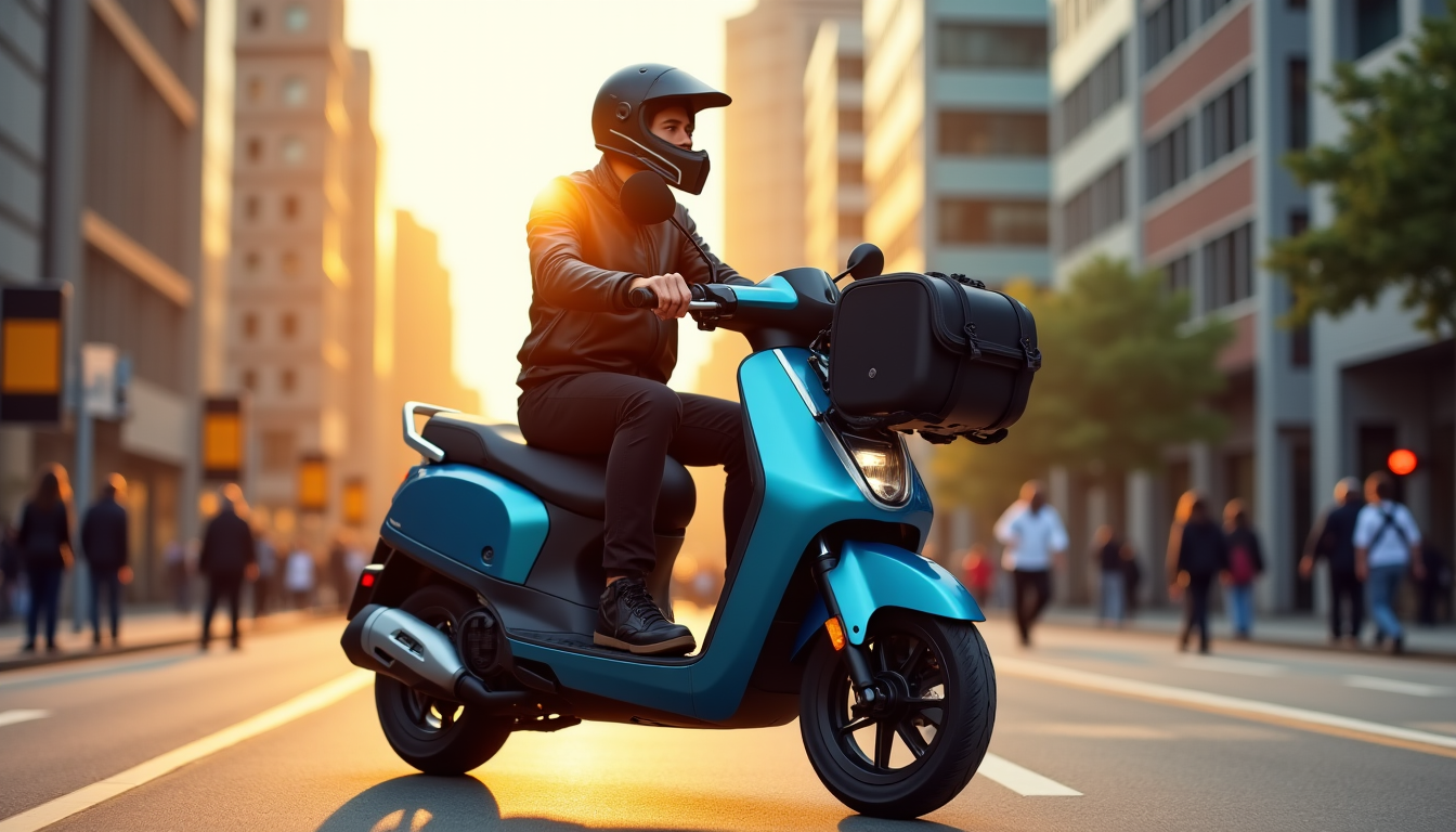 Illustration : les scooters disposent généralement d'un espace de rangement — la bagagerie transforme vos trajets quotidiens à moto