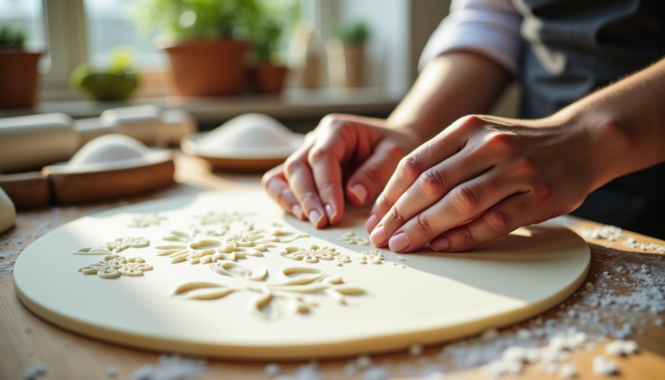 Illustration : la pâte à sucre, utilisée pour recouvrir les — outils à empreinte conviennent-ils à votre pratique de la pâtisserie
