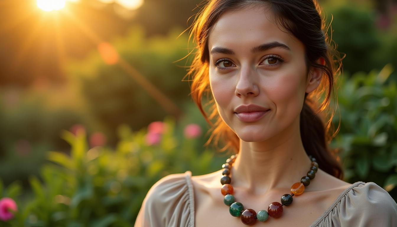 Illustration : la forme de votre visage oriente également le — collier en pierre naturelle : 7 critères pour bien choisir