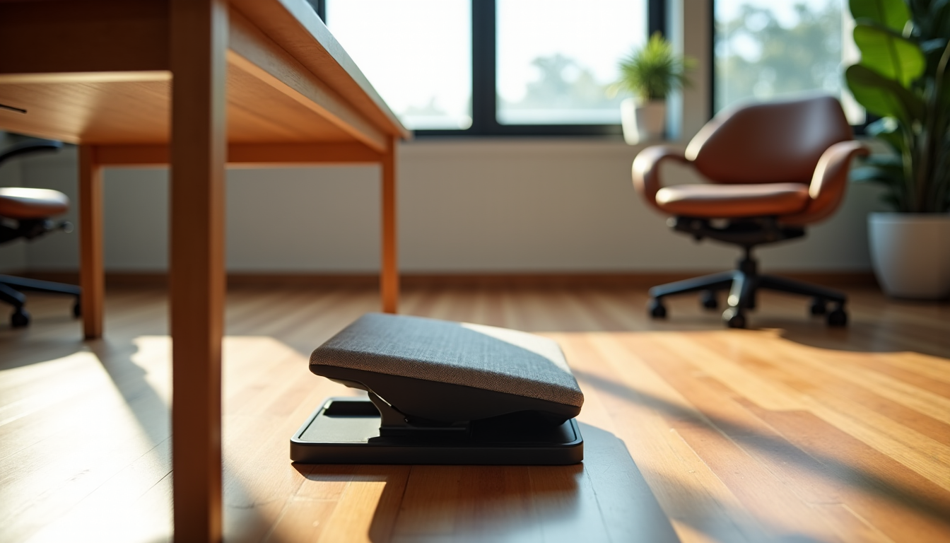 Illustration : la hauteur réglable permet d'adapter le support à — adopter un repose-pieds ergonomique : impact réel sur votre confort quotidien