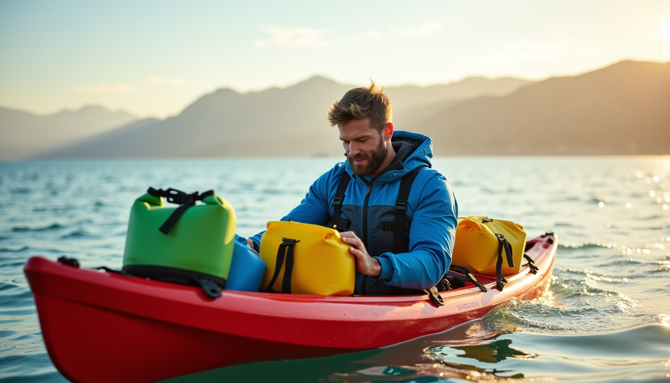Illustration : r facilement face aux vagues tout en gardant — organiser son kayak avec des sacs étanches : méthode en 5 étapes
