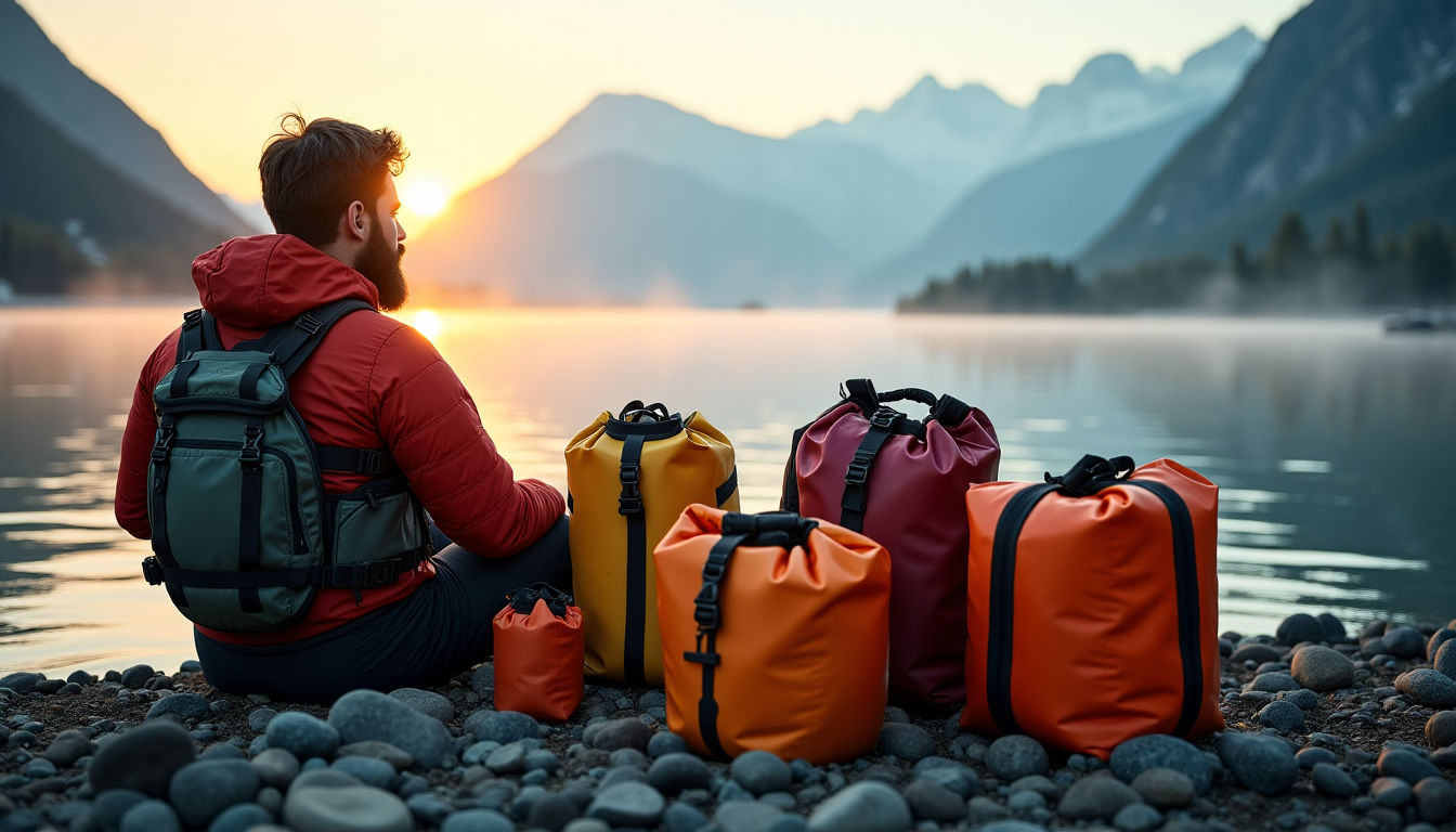 Illustration : igide haute capacité 100-200 € 30-60 litres plus — budget sacs étanches pour kayak : de la pochette au bidon rigide