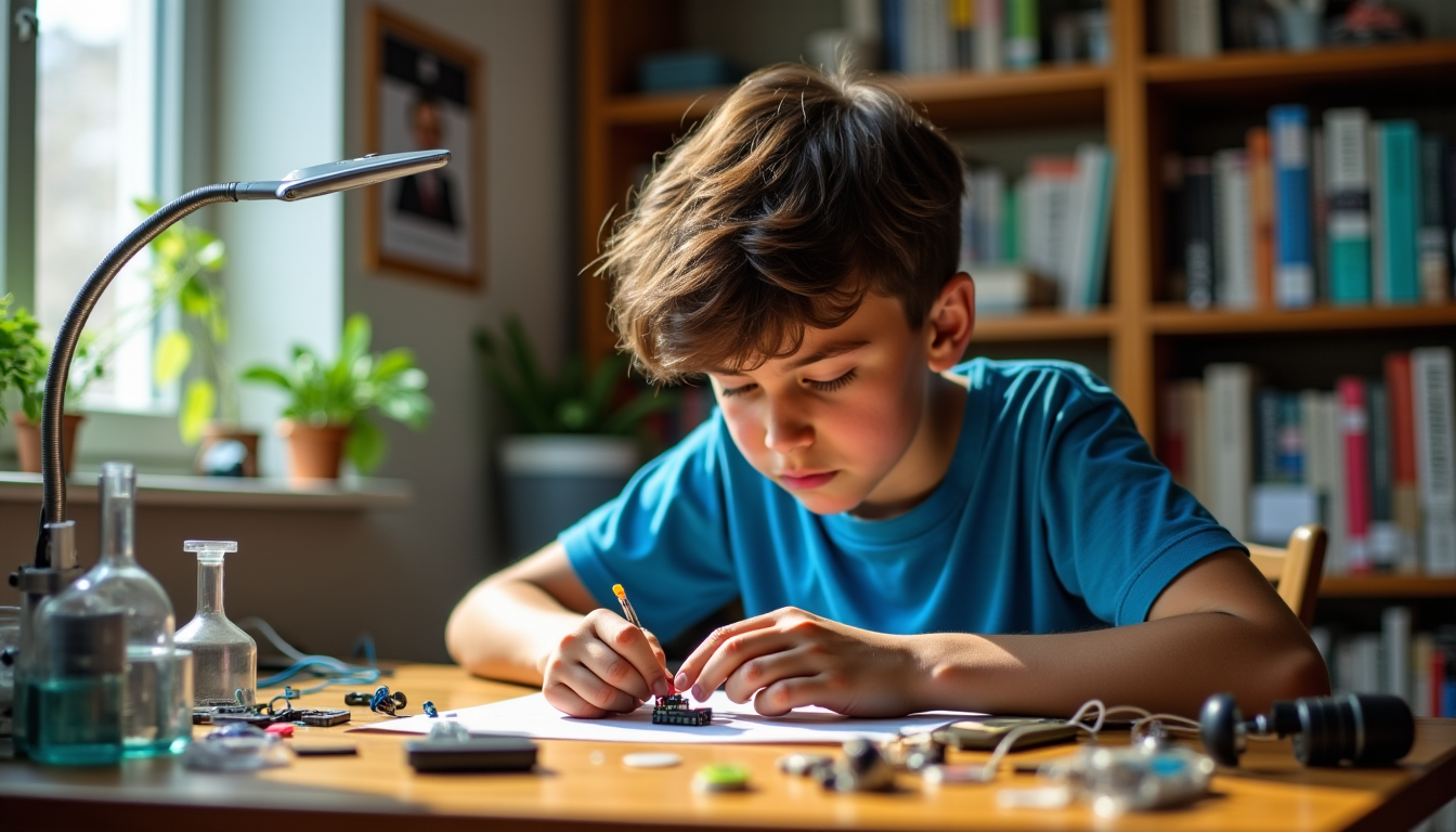 Illustration : les adolescents de 13 ans et plus peuvent — combien coûte un kit scientifique éducatif pour enfant