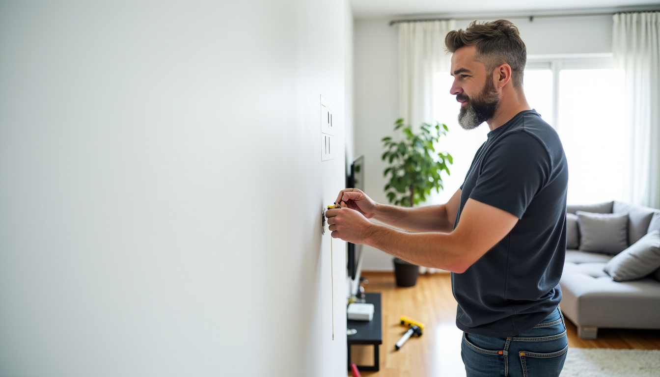 Illustration : mesurez une dernière fois la distance entre vos — installer un support mural pour tv : méthode complète en 8 étapes