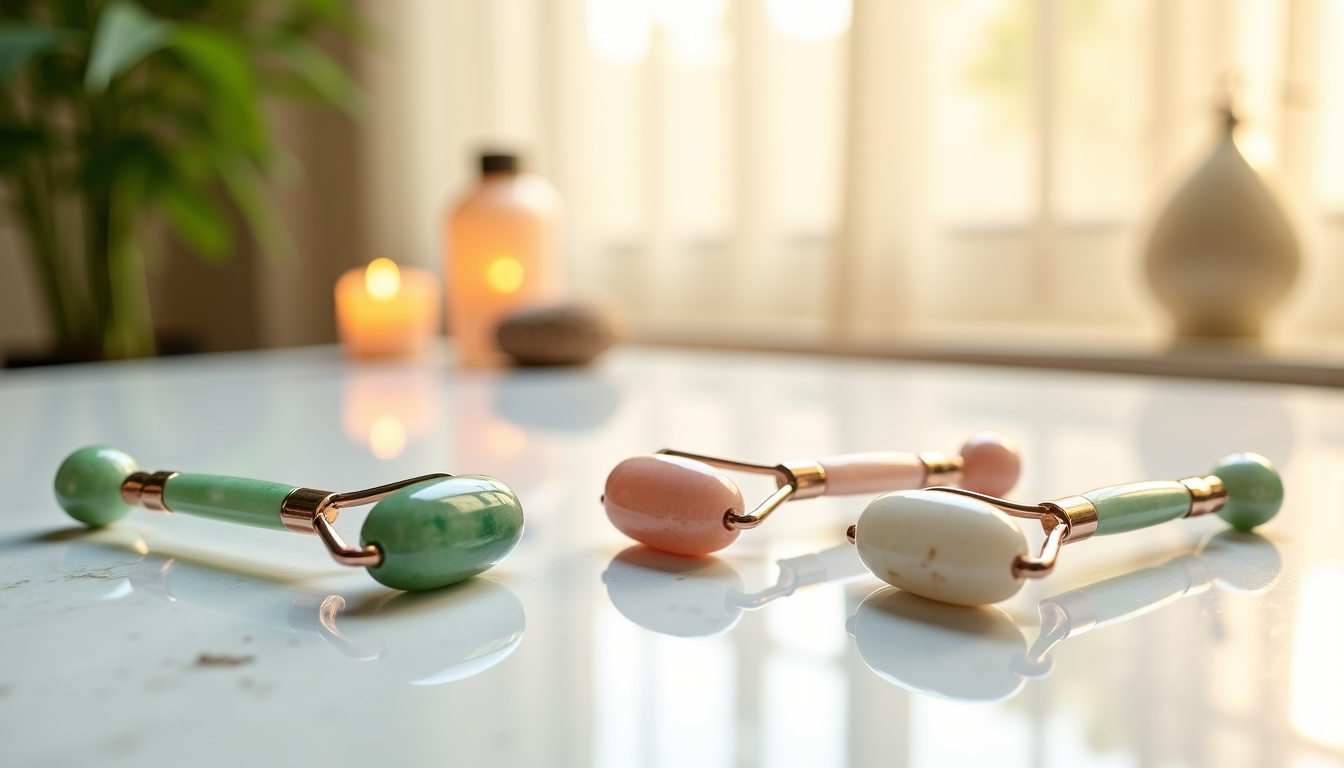 Illustration : ce tableau synthétise les caractéristiques principales de chaque — choisir son rouleau de beauté : jade, quartz rose ou métal ?