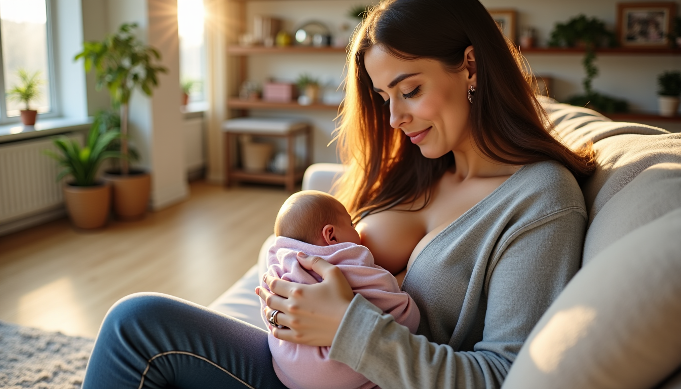 Illustration : certaines mamans conservent leurs pulls d'allaitement pour de — un pull d'allaitement change votre quotidien de jeune maman