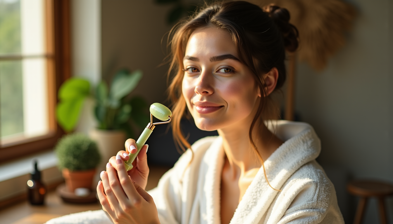 Illustration : peau en bonne santé, sans lésions ni inflammations — rouleau de beauté versus gua sha : quelle technique de massage choisir ?