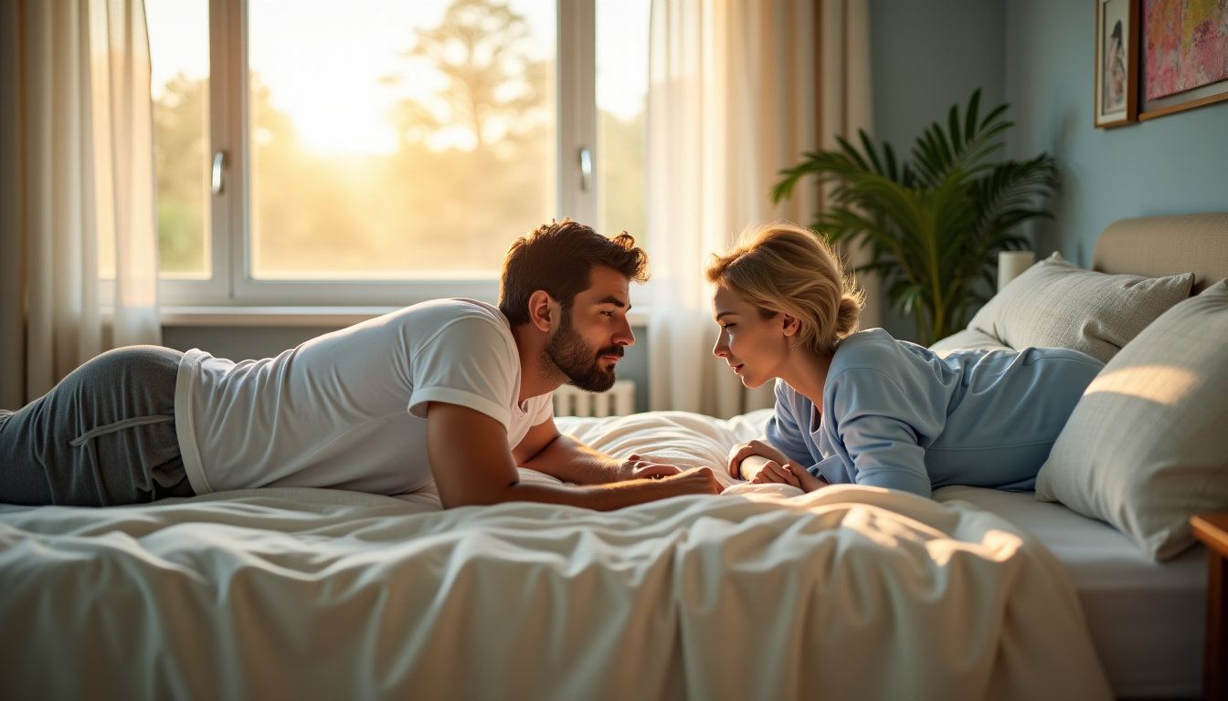 Illustration : la taille intervient également dans l'équation. une personne — choisir un matelas adapté à sa position de sommeil ?