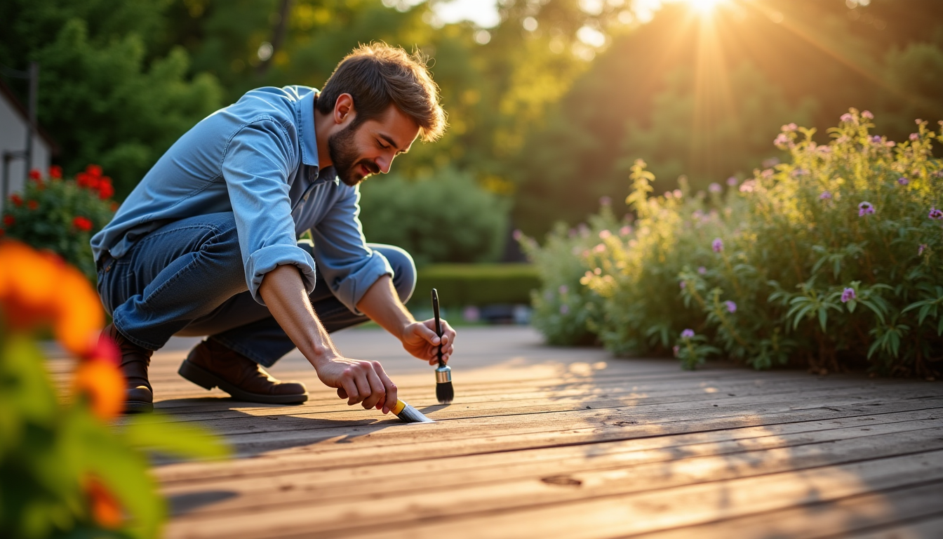 Illustration : lus technique vernis tous les 3-4 ans protection — préserver une terrasse en bois des intempéries ? ?