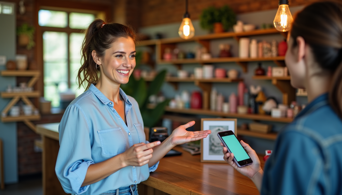 Illustration : les petits commerces et prestataires de services indépendants — solutions de paiement qui facilitent les achats sur mobile