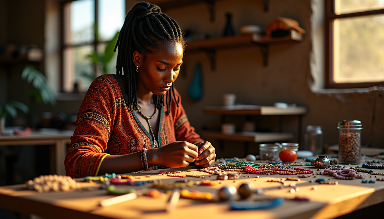 Illustration : x ou par des personnalités influentes, propulsant leur — les artisans africains réinventent les bijoux traditionnels ?