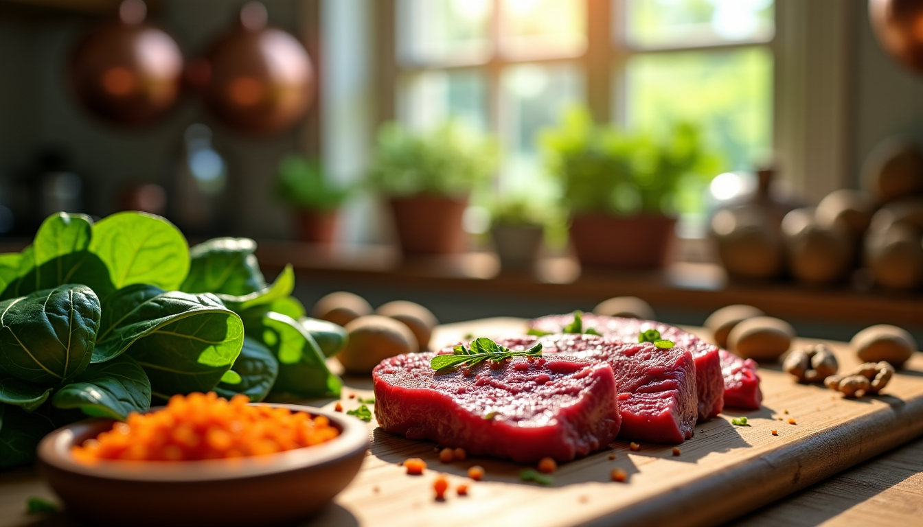 Illustration : le calcium, bien qu'essentiel pour la santé osseuse, — aliments riches en fer à intégrer dans ses repas