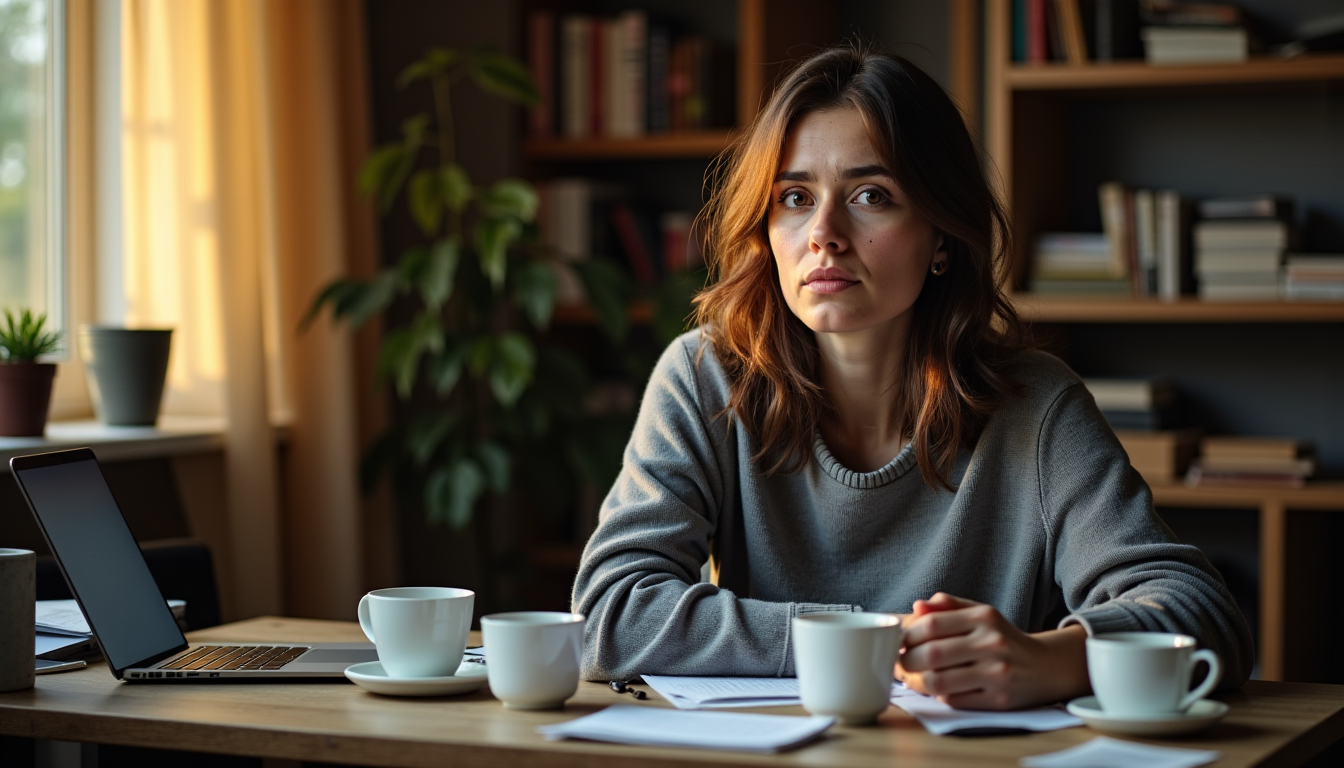 Illustration : la fatigue paradoxale constitue l'un des signes les — effets d'une consommation excessive de caféine sur le sommeil
