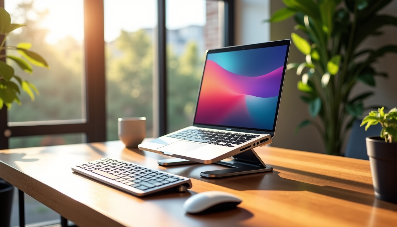 Illustration : votre clavier et souris externes doivent trouver leur — support portable de qualité : critères de stabilité, matériaux et ergonomie à vérifier avant achat