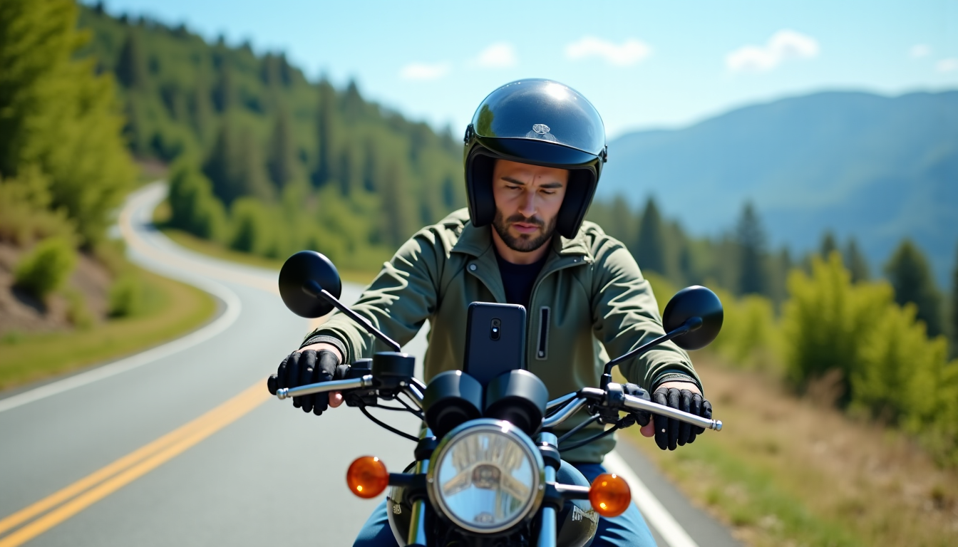 Illustration : r libère le guidon, position haute pratique compatibilité — installer un support téléphone sur sa moto : méthode complète en 6 étapes