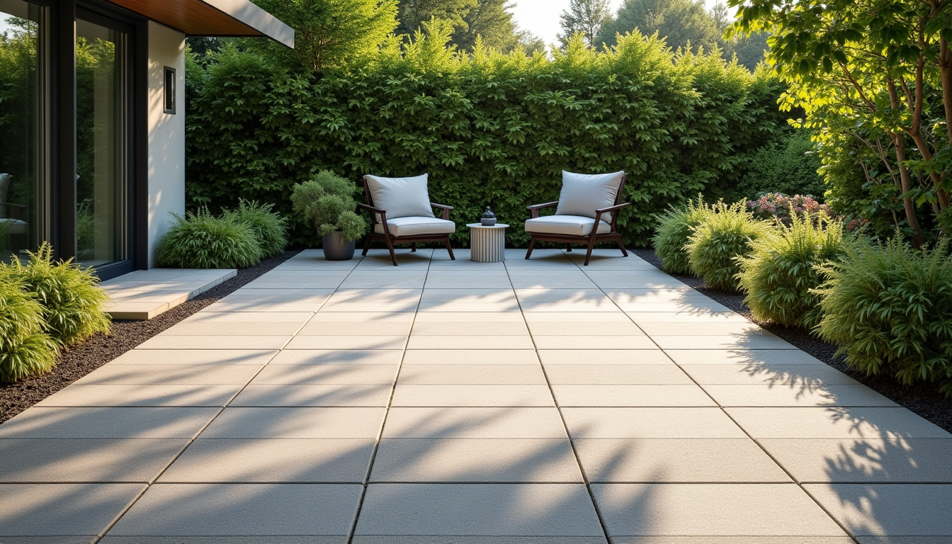 Illustration : pour les grandes surfaces, les tapis modulables en — tapis extérieur résistant : profils adaptés selon usage et climat