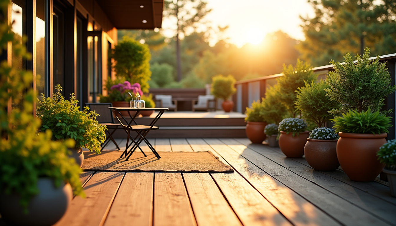 Illustration : pour les balcons ou les terrasses sans évacuation — avant d'acheter : préparer votre terrasse pour accueillir un tapis outdoor