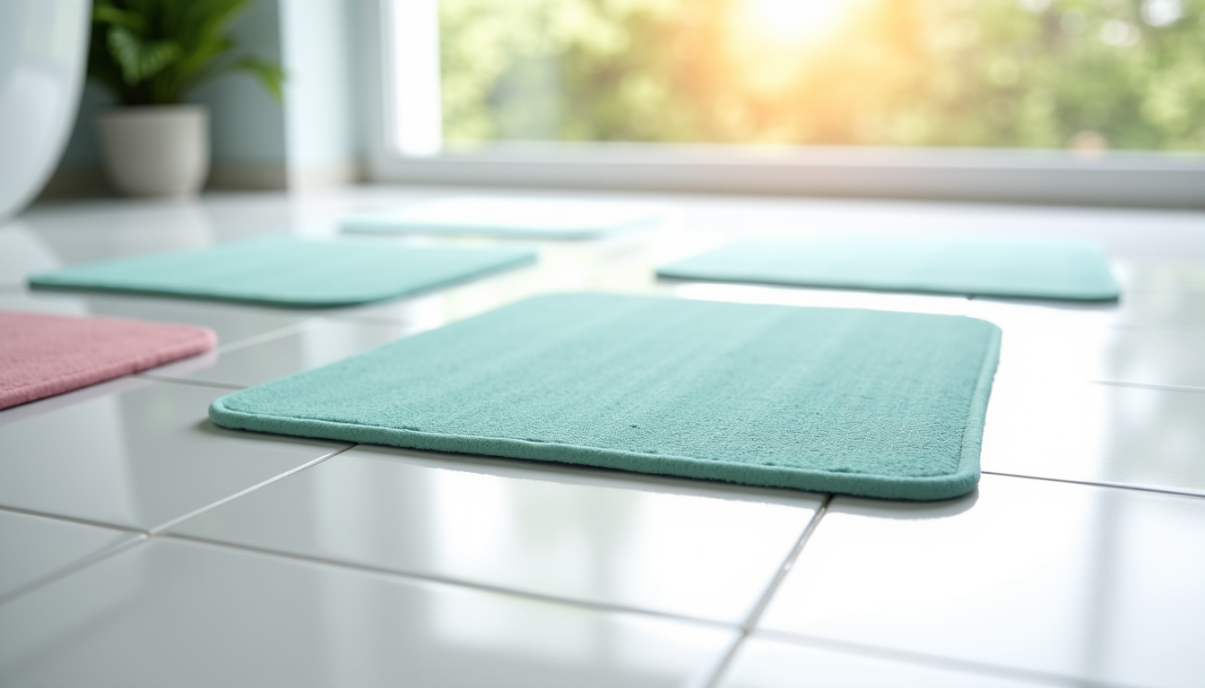 Illustration : le vinyle présente une excellente résistance à l'humidité, — tapis de sortie de bac : panorama des formats silicone, pvc, eva et vinyle