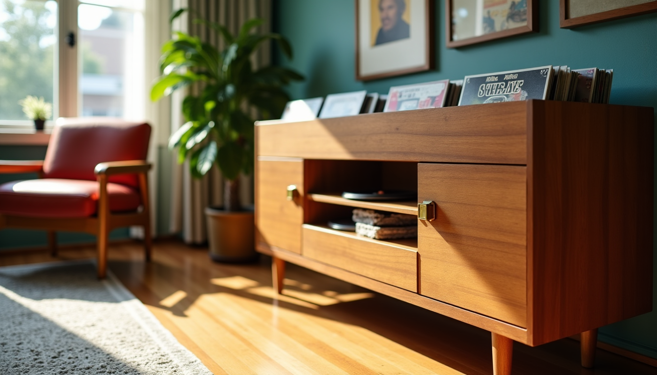 Illustration : la couleur joue également un rôle déterminant dans — choisir son meuble pour vinyles : capacité, accès et 4 autres critères