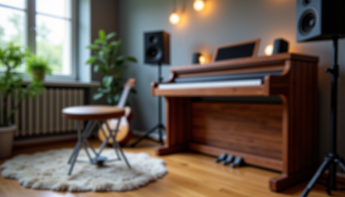 Illustration : la qualité de finition se révèle également supérieure — équiper son studio de supports : du pied de cymbale à 25€ au meuble pour piano numérique à 400€